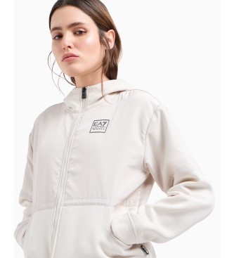 EA7 White hooded sweatshirt