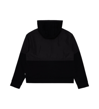 EA7 Sweat  capuche avec appliques en nylon noir