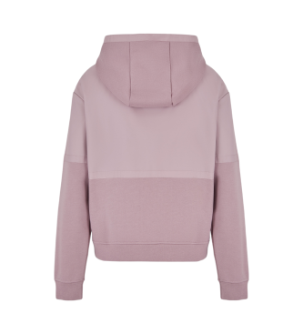 EA7 Pink hooded sweatshirt