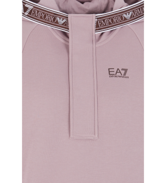 EA7 Dynamic Athlete hooded sweatshirt in technical fabric Natural VENTUS7 pink