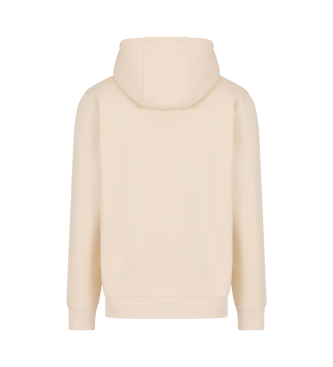 EA7 Core Identity hoodie i beige bomullsblandning