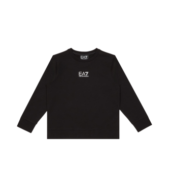 EA7 Sweat-shirt en coton  col ras du cou Core Identity noir