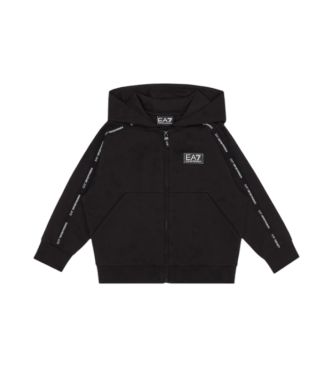 EA7 Casaco com capuz Logo Series preto