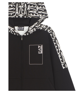 EA7 Graphic Series Sweatshirt met capuchon Zwart