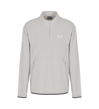 EA7 Sweat-shirt gris  coupe rgulire