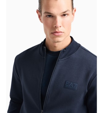 EA7 Lux Identity marinebl sweatshirt i bomuldsblanding