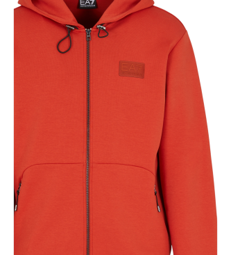 EA7 Sudadera Lux Identity Interlock rojo