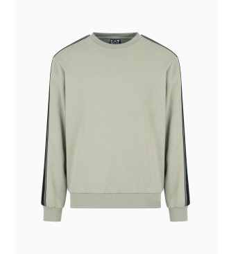 EA7 Logo Series knitted sweatshirt grey-green