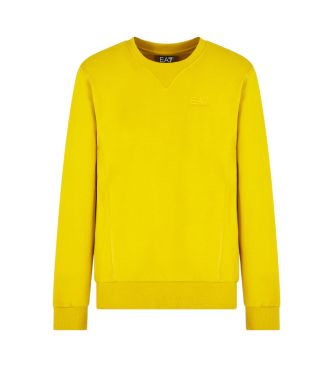 EA7 Sweat-shirt  col ras du cou en coton jaune