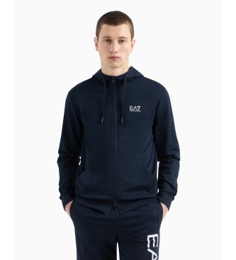 EA7 Sweatshirt com capuz Logo Series azul-marinho