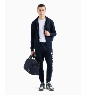 EA7 Sweatshirt com capuz Logo Series azul-marinho