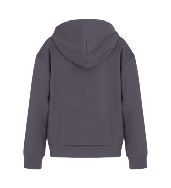 EA7 Sudadera en fleece cepillado gris