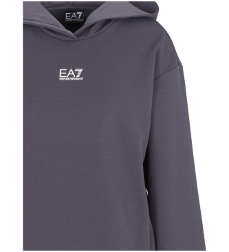 EA7 Sudadera en fleece cepillado gris