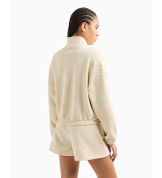 EA7 Sweatshirt with beige appliqu pockets