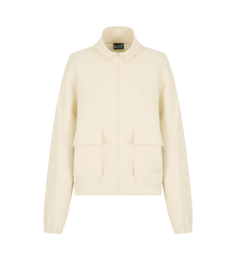 EA7 Sweatshirt with beige appliqu pockets