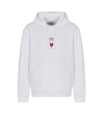 EA7 Sweatshirt med moderne pasform, hvid