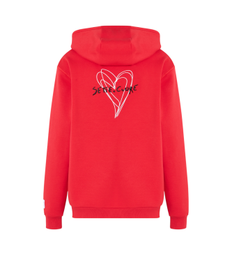 EA7 Sweater modern fit rood