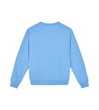 EA7 Sweat-shirt en coton Core Identity bleu