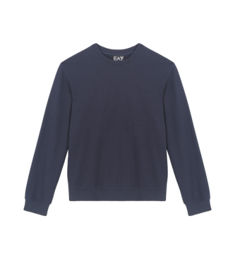 EA7 Sweat-shirt en coton Core Identity marine  