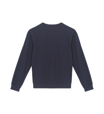 EA7 Sweat-shirt en coton Core Identity marine  