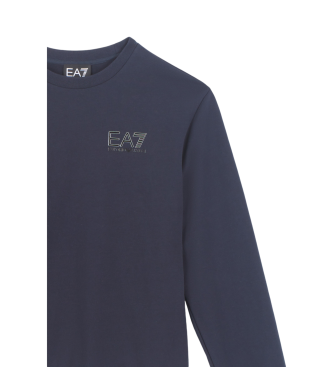 EA7 Core Identity sweatshirt i bomull marinbl  