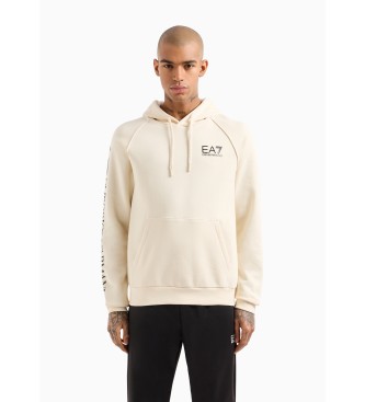 EA7 Logo sweatshirt in beige melange