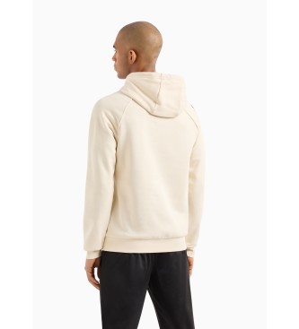 EA7 Logo sweatshirt in beige melange