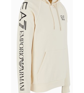 EA7 Logo sweatshirt in beige melange