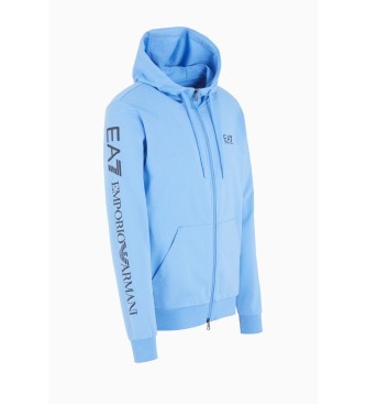 EA7 Sweat-shirt  col ras du cou Dynamic Athlete en tissu technique VIGOR7 bleu