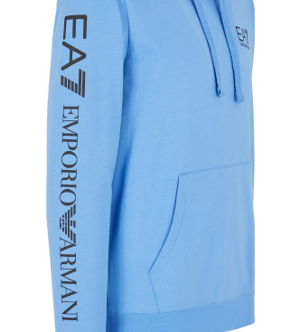 EA7 Sweat  capuche bleu