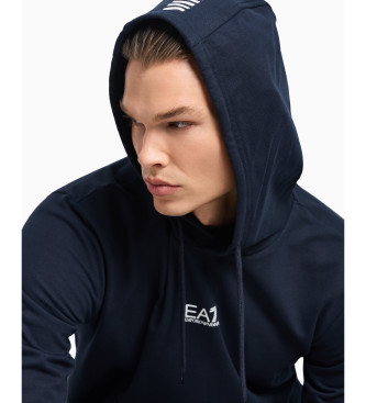 EA7 Sudadera con capucha de algodn Core Identity marino