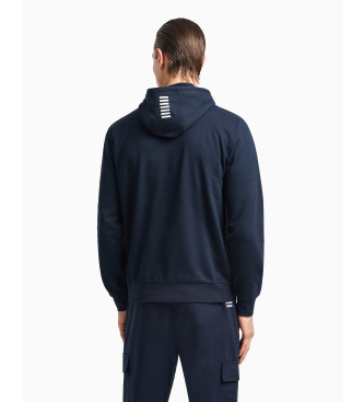 EA7 Sudadera con capucha de algodn Core Identity marino