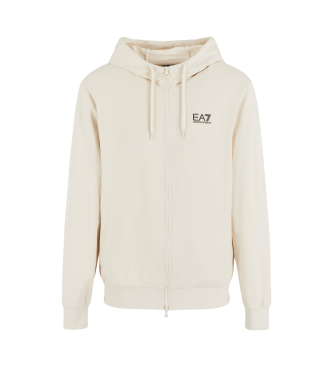 EA7 Beige sweatshirt med almindelig pasform