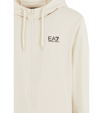 EA7 Beiges Sweatshirt mit normaler Passform