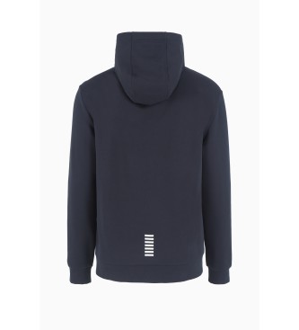 EA7 Core Identity-sweatshirt med htte i navy-blanding