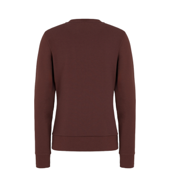 EA7 Evolution crew neck sweatshirt in viscose blend brown