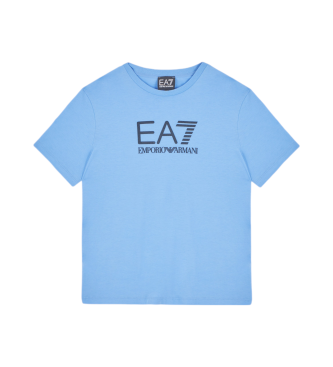 EA7 Zichtbaarheid T-shirt korte mouw katoen blauw