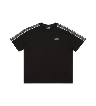 EA7 Crewneck T-shirt 7 Lines in black cotton