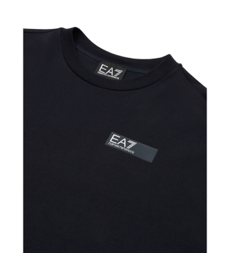 EA7 Logo Series navy T-Shirt mit Rundhalsausschnitt