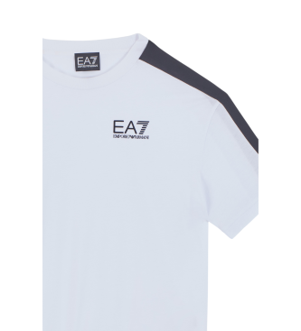 EA7 Athletic Colour Block Rundhals T-Shirt wei