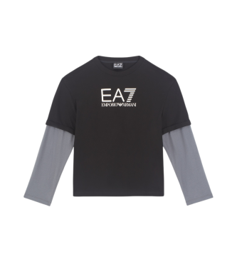 EA7 Camiseta logo negro