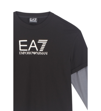 EA7 Camiseta logo negro