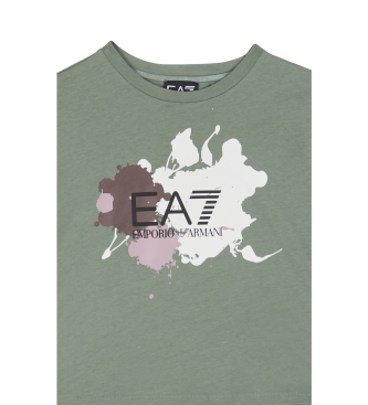 EA7 T-shirt com gola redonda Logo Series verde