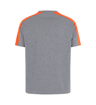 EA7 Camiseta de cuello redondo Visibility de algodn gris