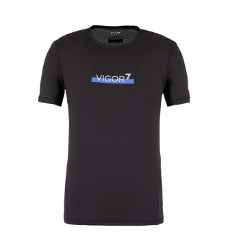 EA7 T-shirt girocollo Dynamic Athlete in tessuto tecnico VIGOR7 nero 