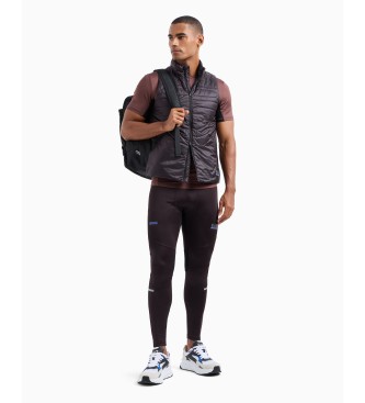 EA7 T-shirt Dynamic Athlete  col ras du cou en tissu technique VIGOR7   marron  