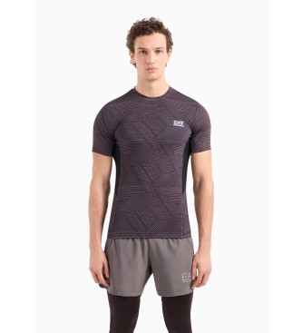 EA7 T-shirt Dynamic Athlete em tecido tcnico VIGOR7 cinzento