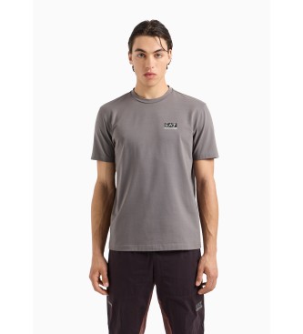 EA7 T-shirt girocollo Dynamic Athlete in tessuto tecnico naturale VENTUS7 grigio