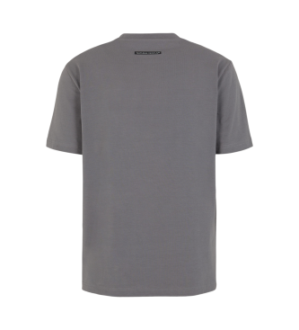 EA7 T-shirt girocollo Dynamic Athlete in tessuto tecnico naturale VENTUS7 grigio