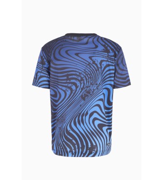 EA7 T-shirt com gola redonda Tennis Pro em tecido tcnico VENTUS7 azul